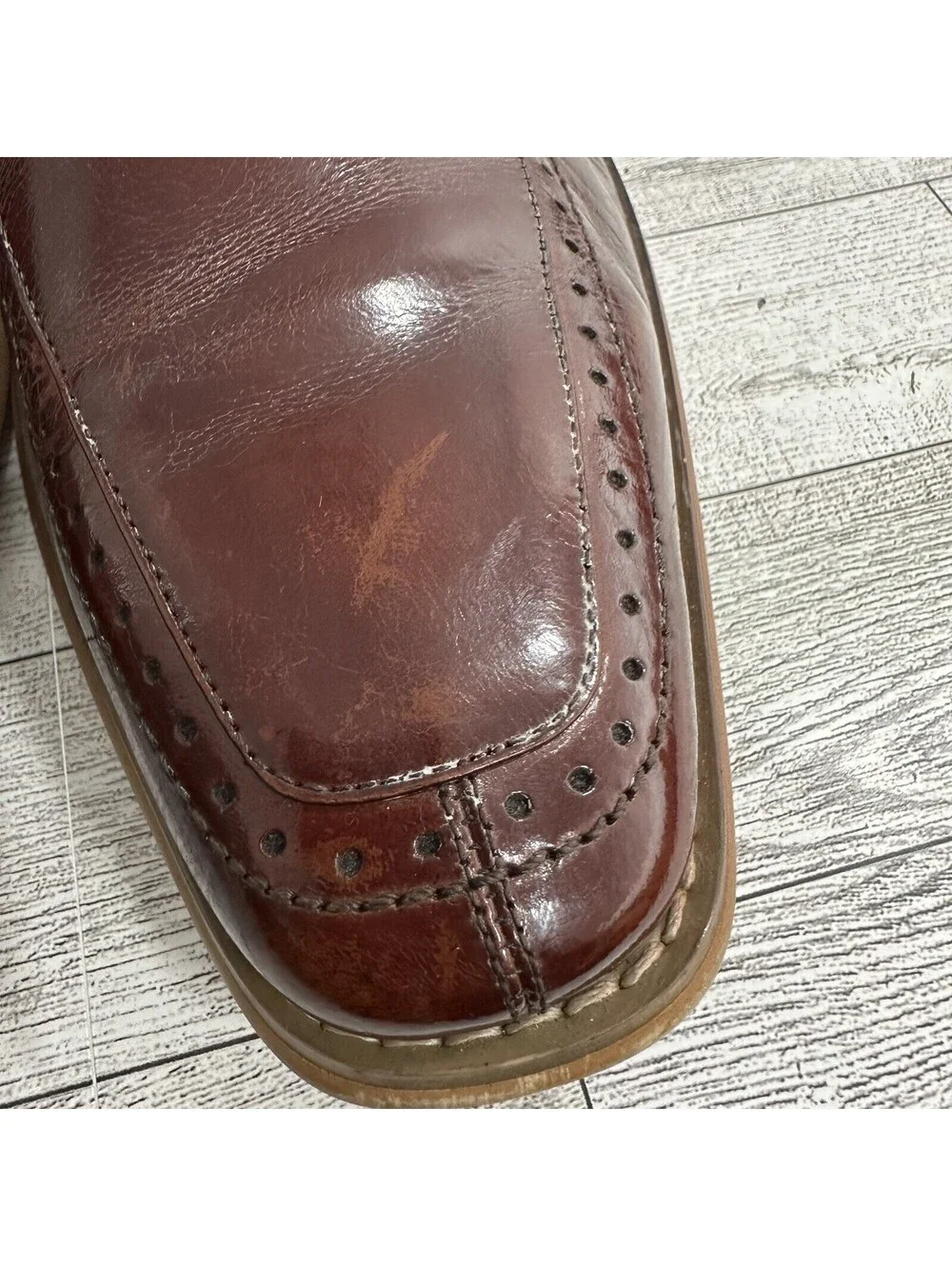 Giovanni Baron Monk Strap Wingtip Loafers Burgundy Leather Men's 10